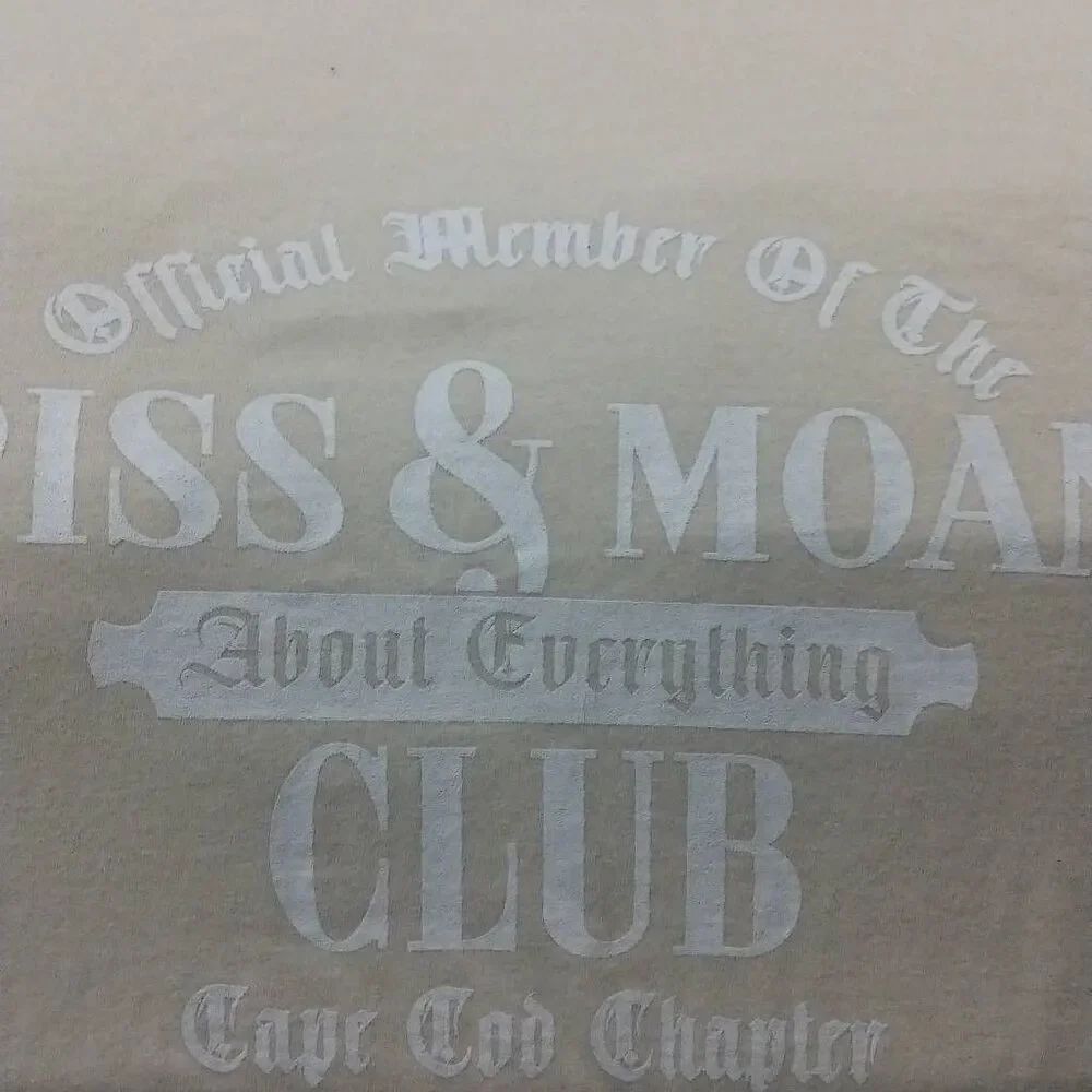 Piss and Moan Club of Cape Cod Tshirt, 3XL, Comfort Colors